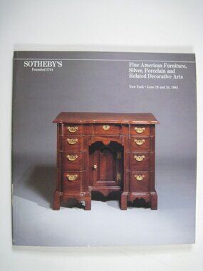 Sothebys Auction Catalog American Furniture Silver Porcelain Decor Arts 1984